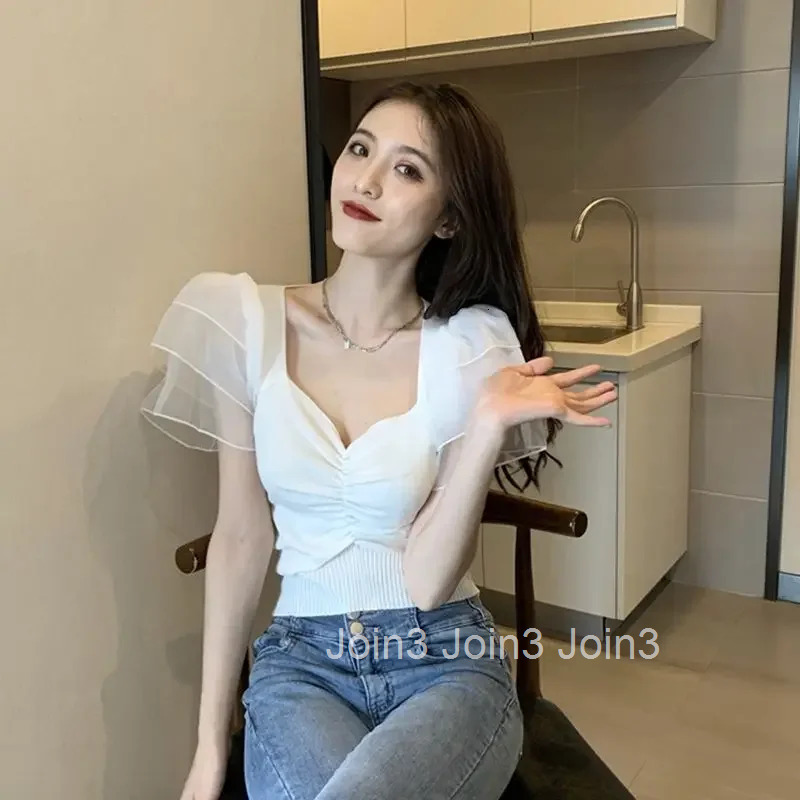 Sexy Woman Tops Lace T Shirt for Women Yk2 Korean Trending Clothing Style Fashion Womens 2025 Harajuku Japanese Vintage Goth