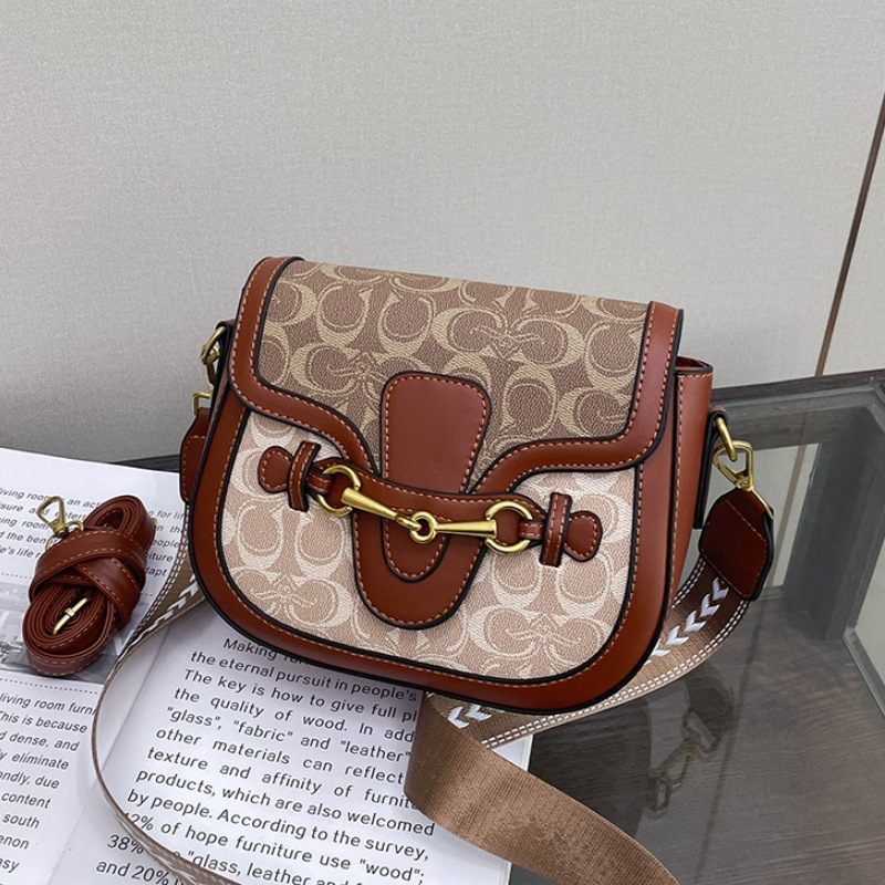 2025 New Fashionable Retro Printed Crossbody Bag for Women's Party Commuting Versatile Shoulder Bag