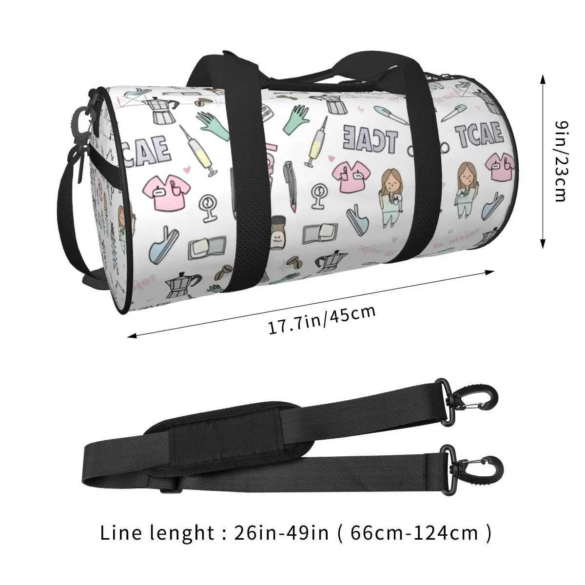 Nurse Emergency Travel Bag Doctor Nurse Large Capacity Sports Bags Outdoor Men Women Custom Gym Bag Luggage Retro Fitness Bag W250618