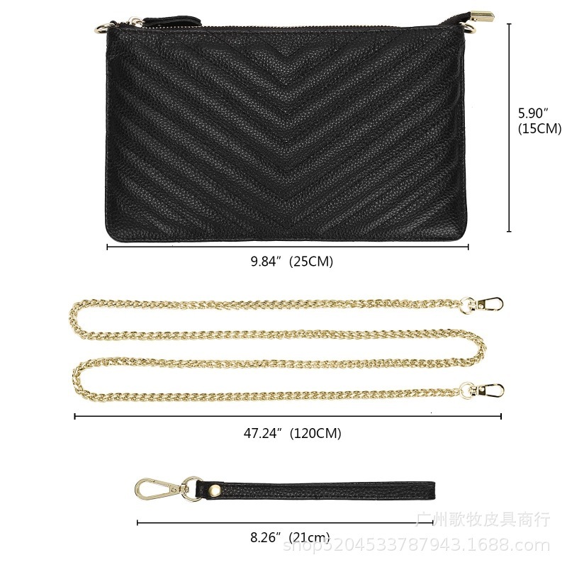 Free Shipping Designer Lychee Grain Women's Leather Fashionable Handbag Luxury Bag And Double Zipper Portable Handbag