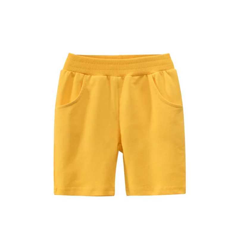2024 Summer Children Boys Shorts Pants 100% Cotton Solid Color Sport Casual Knickers for 1-9 Years Kids Boys GirlsC250617