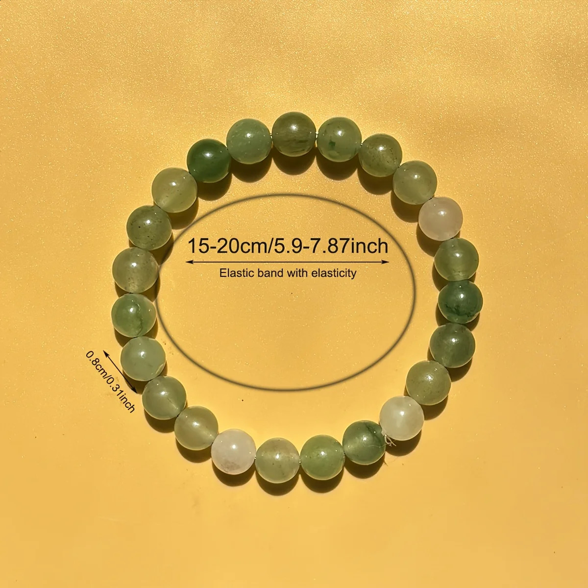 1pcNatural Stone Green Aventurine Beaded Bracelet for Men Women Positive Symbolizing Prosperity Wealth and Abundance Per 250613