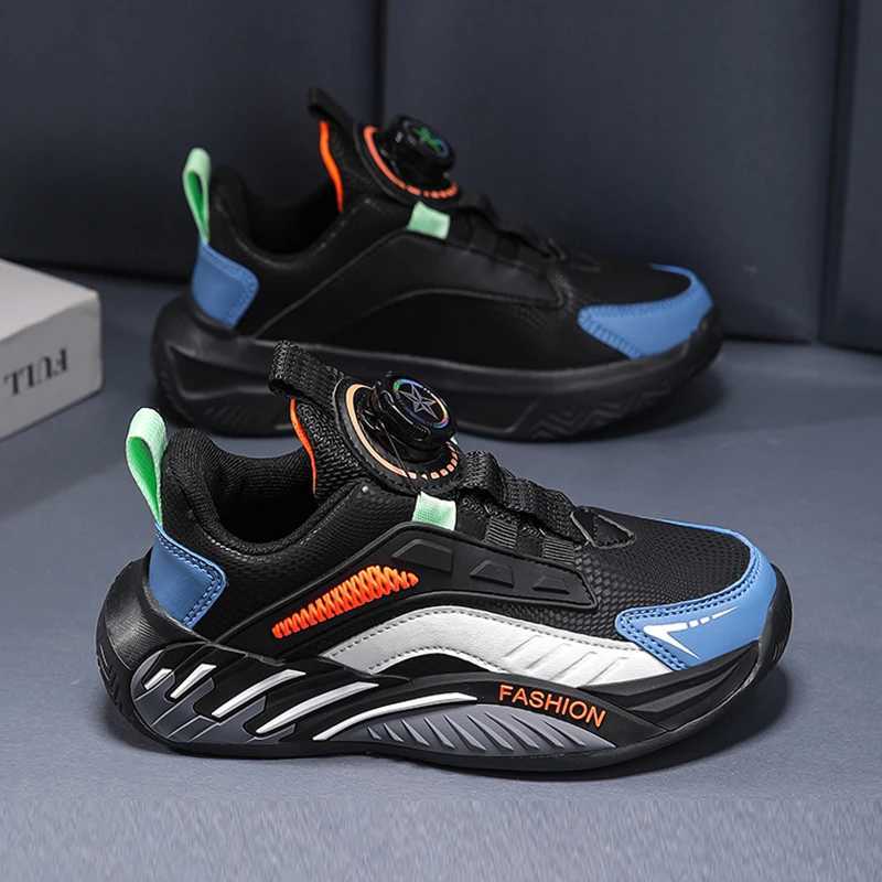 Fashion New Kids Boy Running Sport Shoes Leather Sneakers Children Outdoor Lightweight Breathable Tennis Footwear Z250618