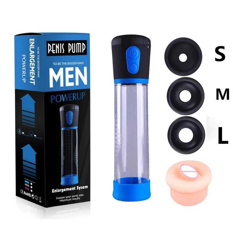 Fully Automatic Penis Pump Vacuum Penis Extender Aircraft Cup Physical Stretching Male Training Adult Erection Adult Sex Toys W250618