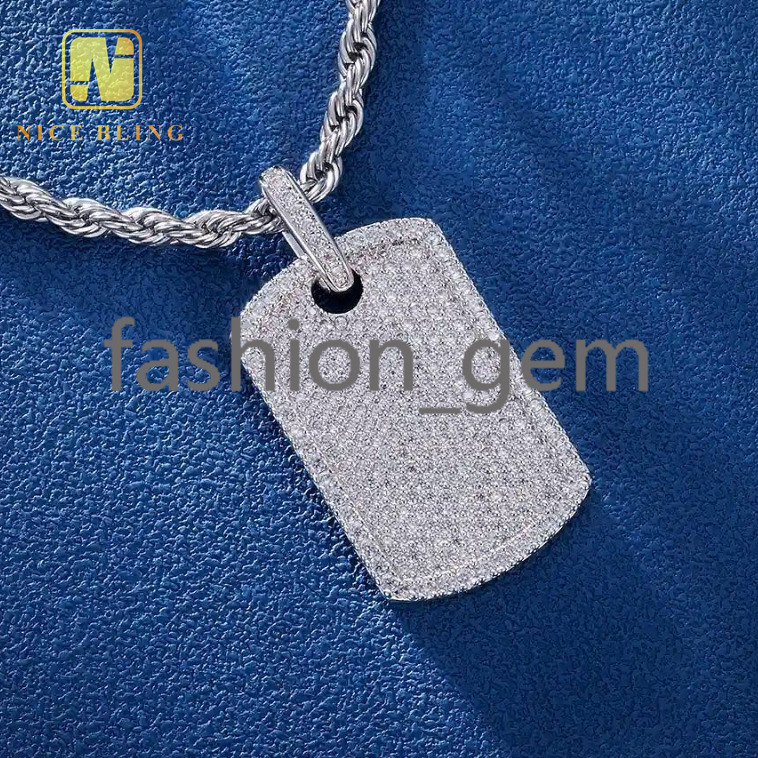 Ready to Ship Custom Hip Hop Moissanite Jewelry Pendant 925 Sterling Silver Iced Out VVS Moissanite Diamond Pendant