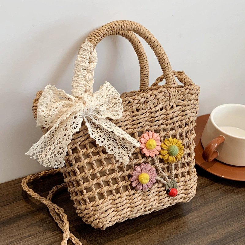 Free Delivery Designer Imitation Rattan Woven Bag, Fashionable And High-end Women's Backpack, Retro-style Luxury Bag, Printed Shoulder Bag For Wo