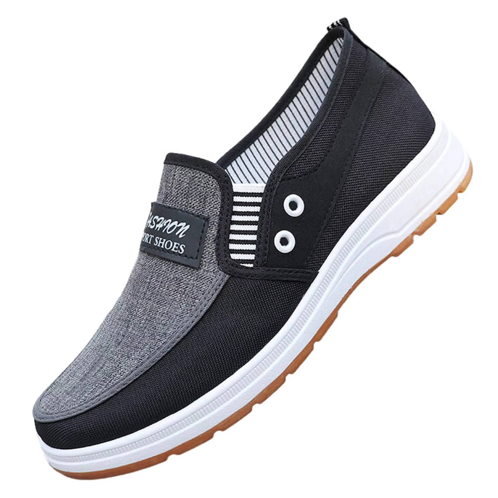 Men S Winter On Fashion All Season Flat Non Slip Soles Casual Shoes Canvas Lightweight Trendy Shoes Baskets Ddmysaturn