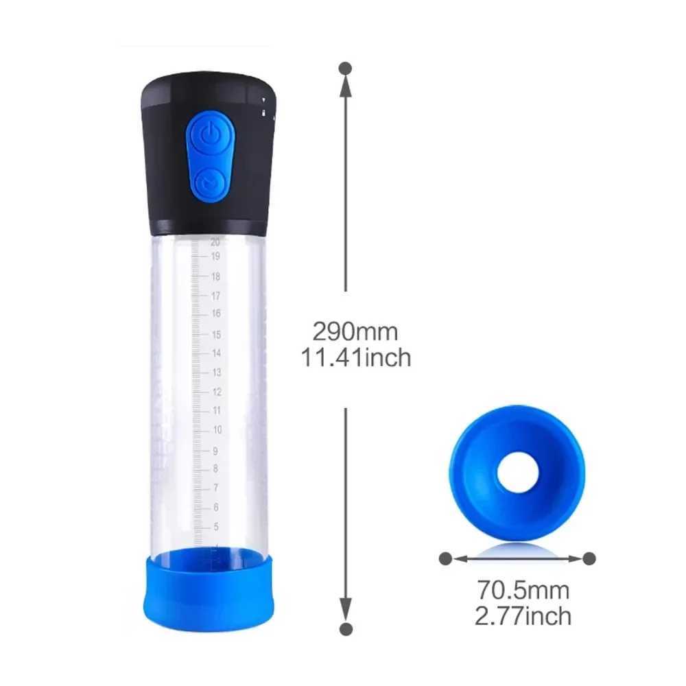 Electric Penile Pump Male Sensitization Training Masturbation Device Aircraft Cup Negative Pressure Adult Products W250618