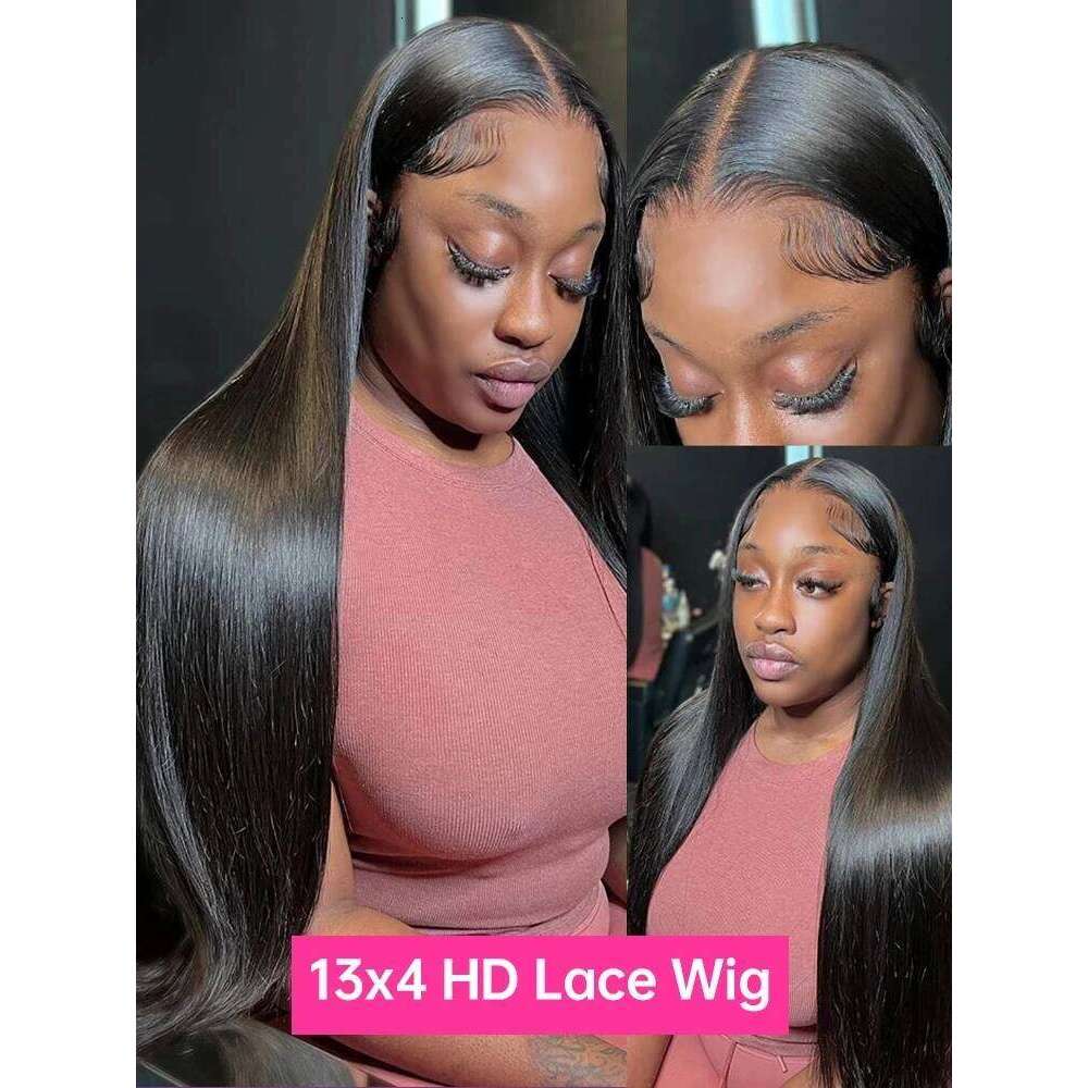 13x4 13x6 HD Transparent Lace Front Brazilian Glueless Human Hair 9X6 7X5 5X5 6X4 PreCut No Glue Straight Wig