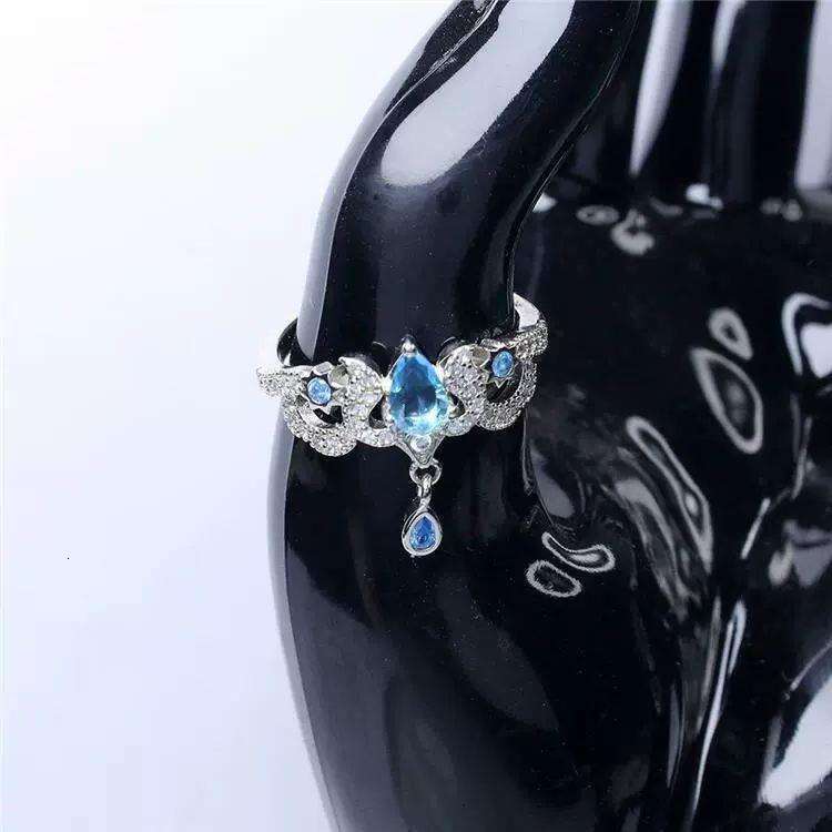 Genshin Impact Furukalos for Women, Hydro Archon Furufu Fan-made Cosplay Peripheral Accessories, Two-dimensional Impression Ring