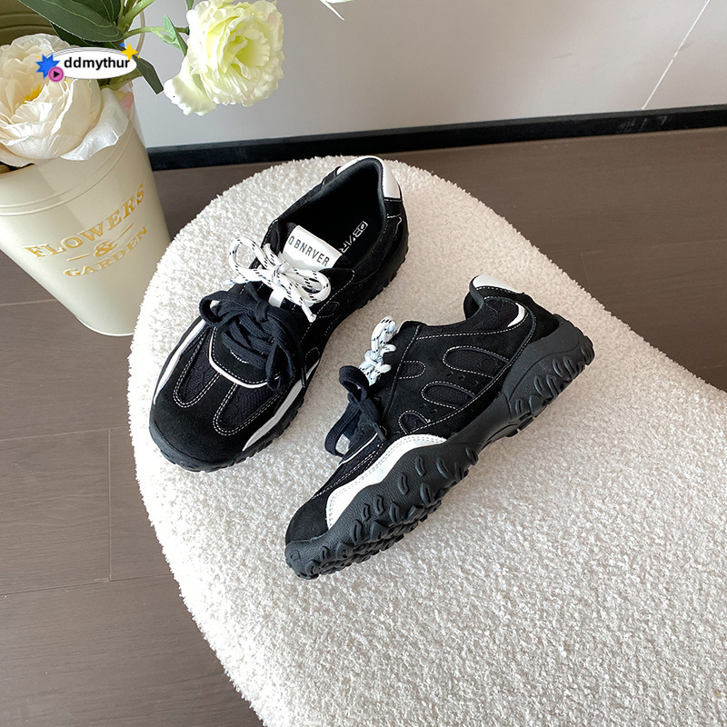 Star Style Color-Block German Training for Women 2024 Winter New Thick-Soled Sports Large Size Agan Shoes 41-43 ddmythur
