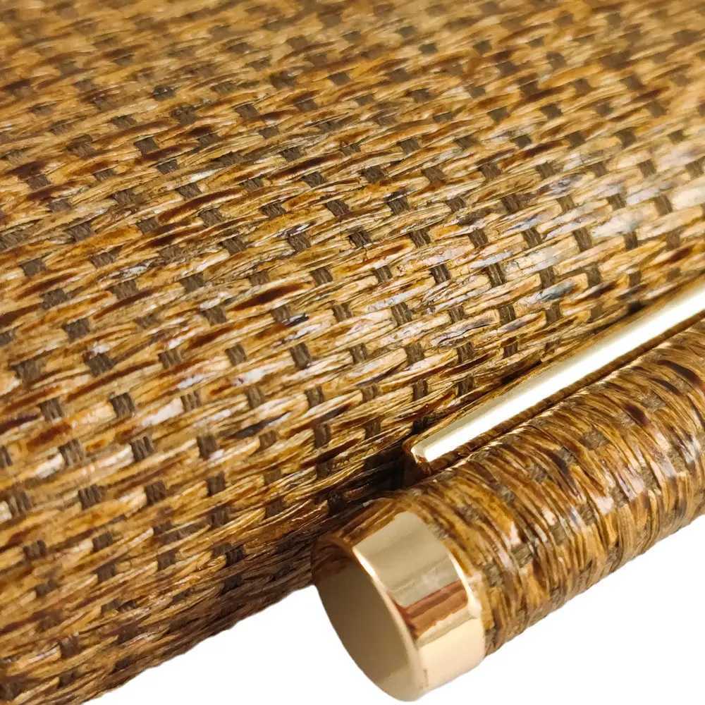 Boutique De FGG Straw Women Metal Clutches Chain Shoulder and Crossbody Bags Ladies Party Cocktail Evening Beach Clutch Purse Z250618
