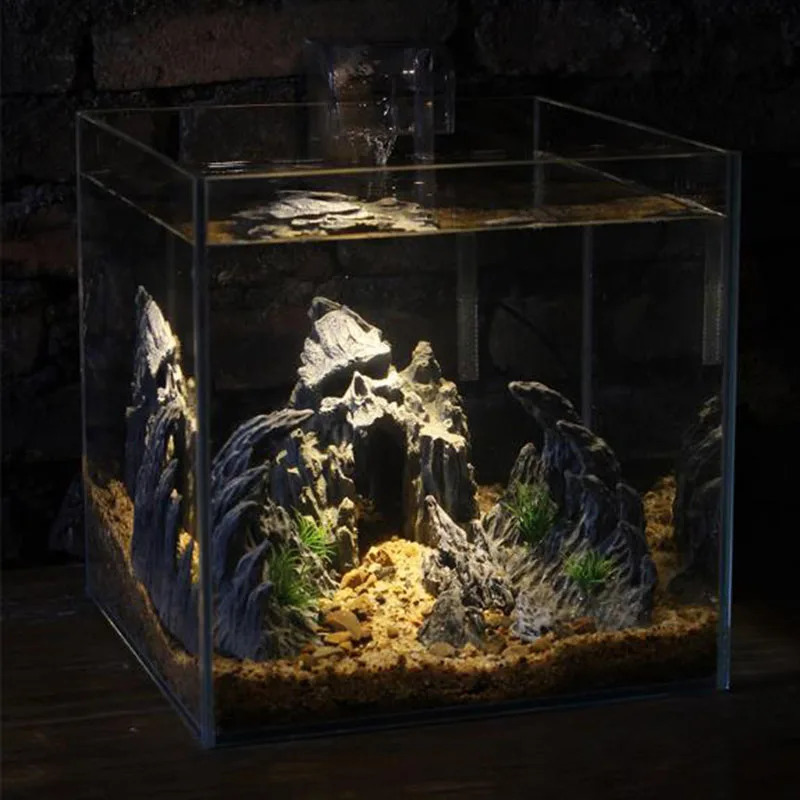 Resin Aquarium Decoration Fish Tank Simulated Canyon Ornament Acuario Rocks for Aquarium Fish Decor 2pcs 250613