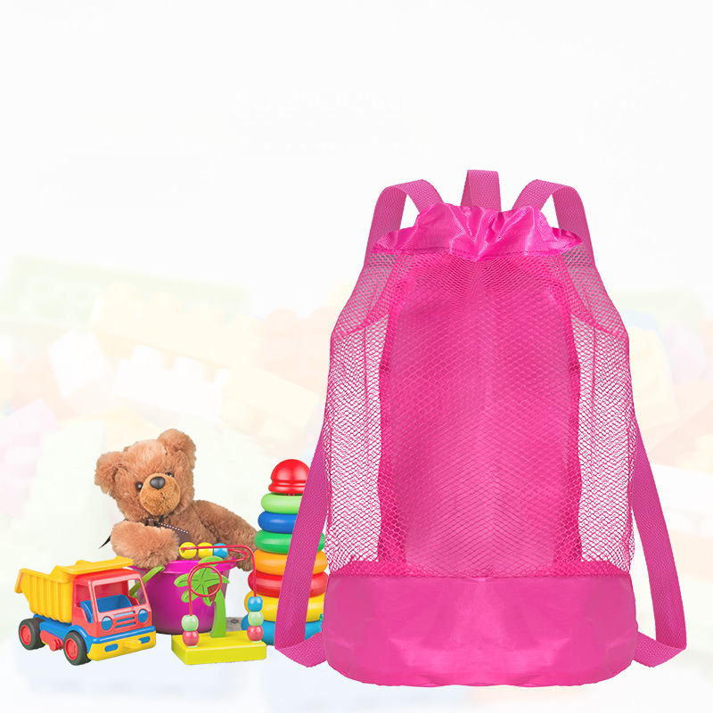 Large Capacity Mesh Multifunctional Travel Backpack Beach Children's Miscellaneous Toy Storage Bag