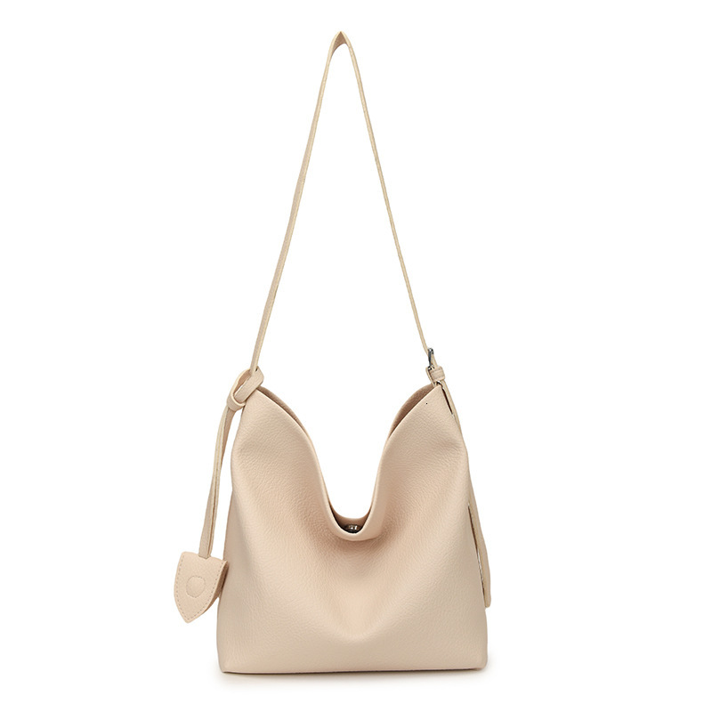 Free shipping designer Minimalist Commuter Bucket Bag for Women 2025 New Casual Solid Color Crossbody Bag Soft Leather Mother-Daughter Bag Underarm Ba