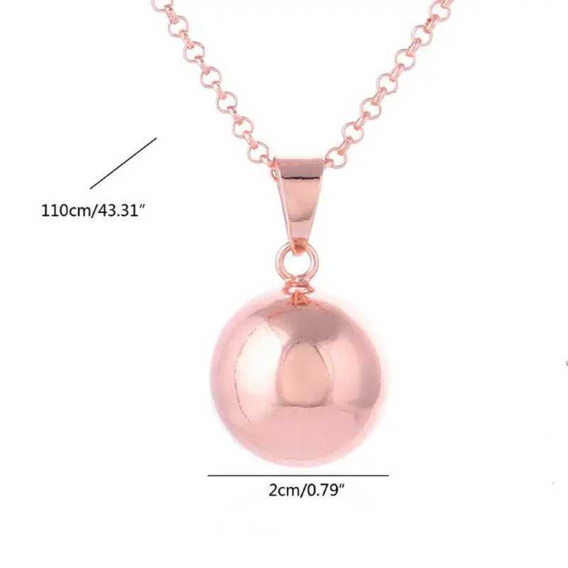 Harmony Ball Necklace Brilliant Pregnancy Safe Radiation-Free Chime Bola Pendant 40 Long Chain Necklace for Mother Baby Jewelry W250618