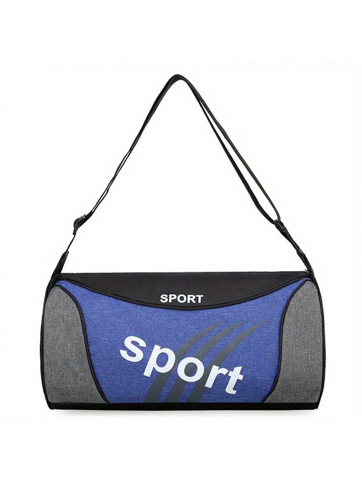 Large Capacity Colorblock Sports Duffle Bag - Spacious Interior Durable Zipper Ultra-Lightweight Design W250618