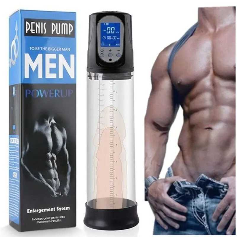 Electric Penis Pump Penis Enlargement Male Masturbator Cock Vacuum Pump Extend Pump Penis Trainer Adult Goods Sex Toy for Men W250618
