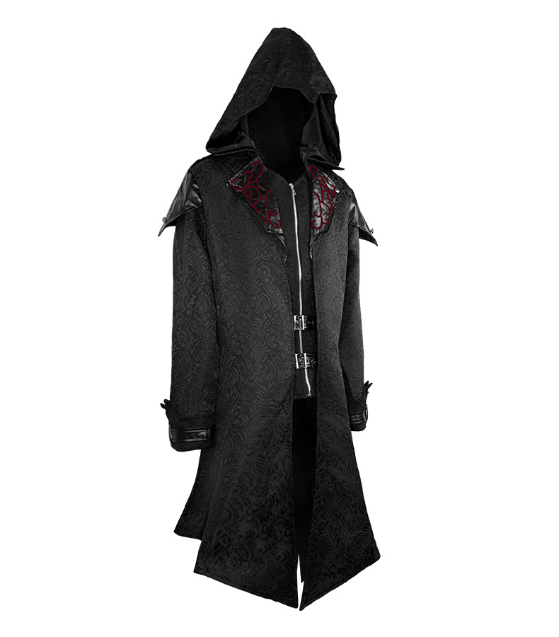 Stage Wear For men clothing Halloween retro patchwork jacket men's gothic dark costume