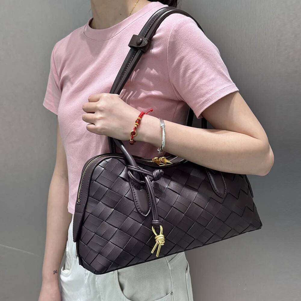 Cowhide Braided Underarm 2025 Summer New Niche Design Genuine Leather Large Capacity Simple Vintage Women's Shoulder Bag