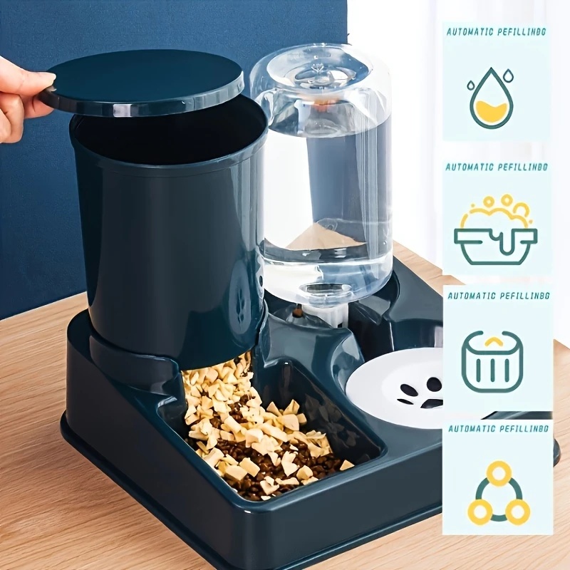 Cat bowl,food bowl, dual bowl automatic water dispenser, integrated rice bowl, dog bowl, cat water bowl, pet supplies
