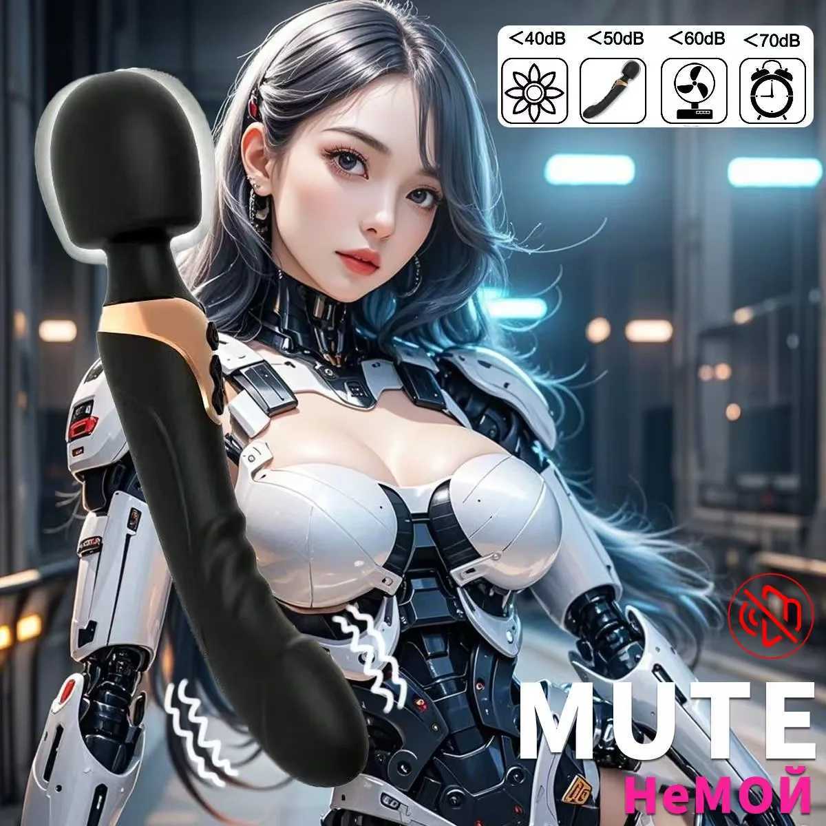 Dual Motor Silicone Vibrator Magic Wand G-spot Sex Toy Powerful Massager for Women Clitoris Stimulator for Adults 18+ XJ250618