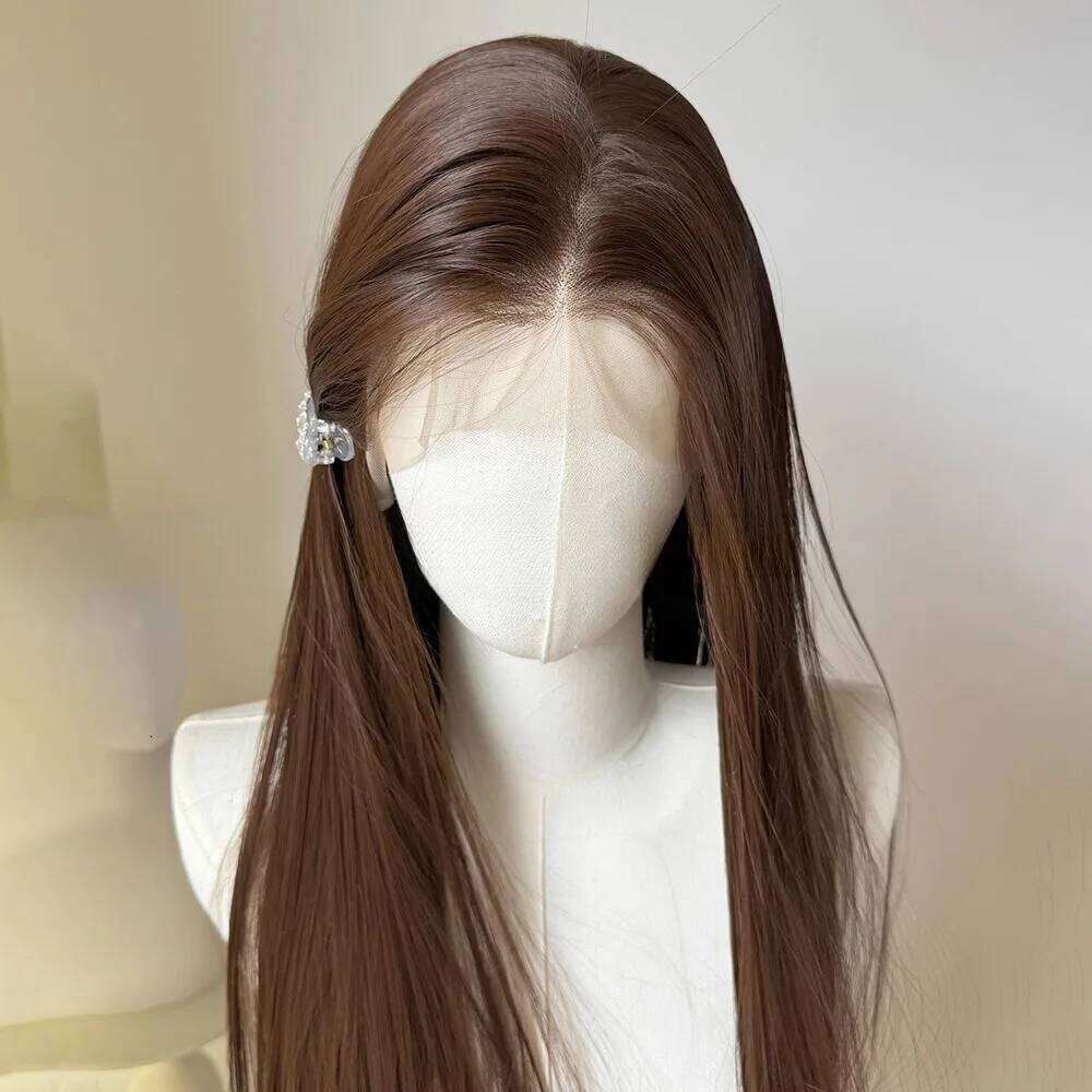 26inch 13x4 Lace Front Wig Women Lolita Synthetic Wigs Black Hair for Daily Use Cosplay Party Heat-resistant Fiber