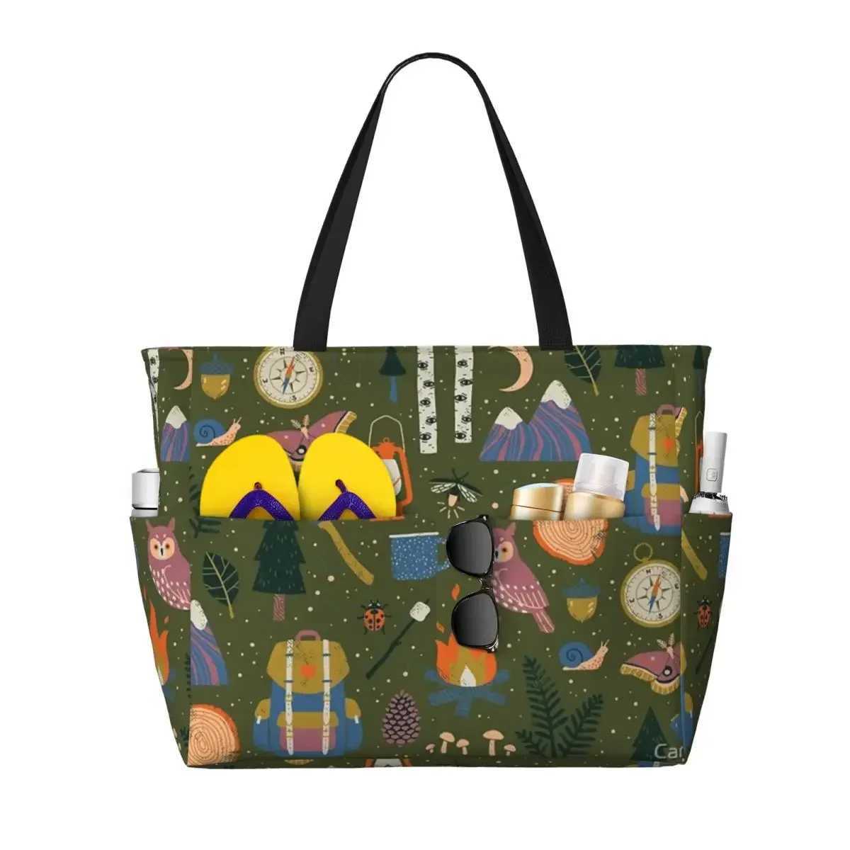 Into The Woods Beach Travel Bag Customizable Tote Bag for Adults Birthday Gift Multi-Style Pattern W250618