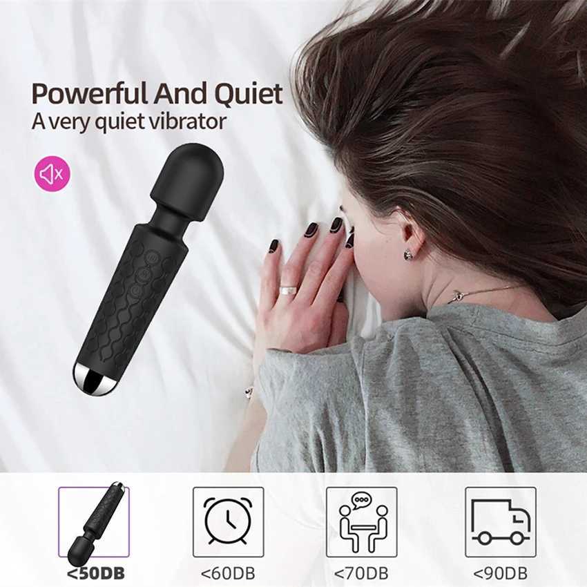 20 Modes Strong Vibration Mini Vibrator Magic Stick USB Charging Massager Clitoris G-Spot Vibrators Sex Toy For Women Adults 18+XJ250618
