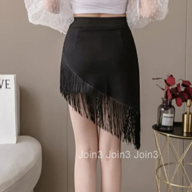 Woman Skirt Black Pants Wrap High Waist Tight Chorts Fringe Skirts for Women Stylish Korean Style Y2k Vintage Casual Premium V
