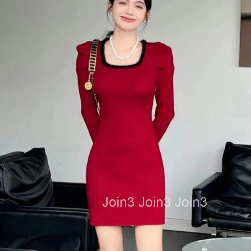 Extreme Mini Cheap Casual Long Sleeve Crochet Dresses for Women Short Xxl On Promotion A Line Sale Clearance Woman Knitted Dress