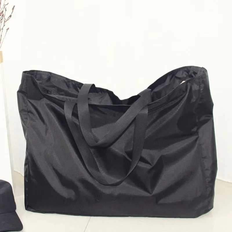 Shopping Bags Large Capacity Grocery Totes With Zipper Wable Reusable Simple Handbag Outdoor Heavy Duty New Fi Bag B250618