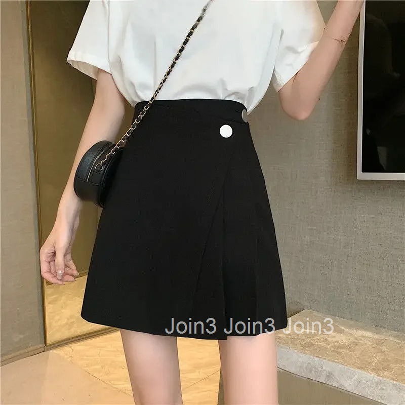 Wrap High Waist Pleat To Knees Length Pleated Woman Skirt Tight Stylish Korean Fashion New in Streetwear A Line Skirts for Women