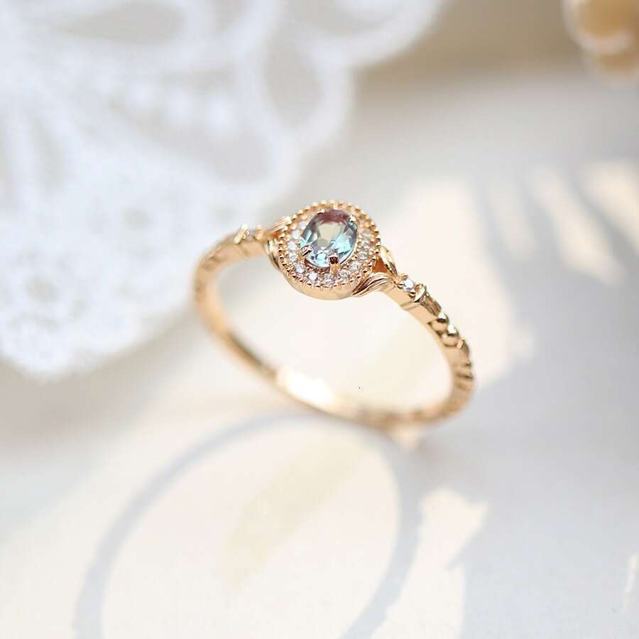 Qingshan Limited Edition Alexander Color-Changing Light Luxury Versatile Trendy Ring