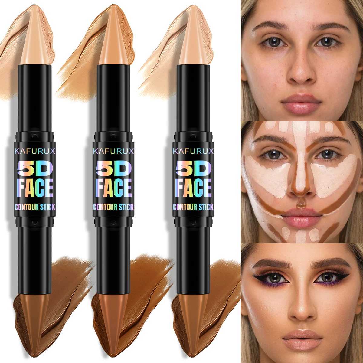 1PC Double Head Highlight Foundation Contour Pen Face Makeup Waterproof Concealer Stick Pencil Cosmetics for Women Gifts XJ250618