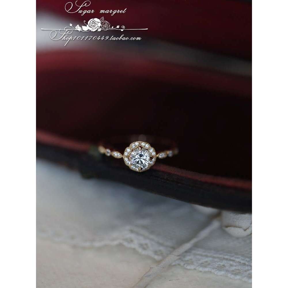 Mariage D'Amour Dream Wedding Fantasy Petal Full Inlaid Moissanite Light Luxury Versatile Ring