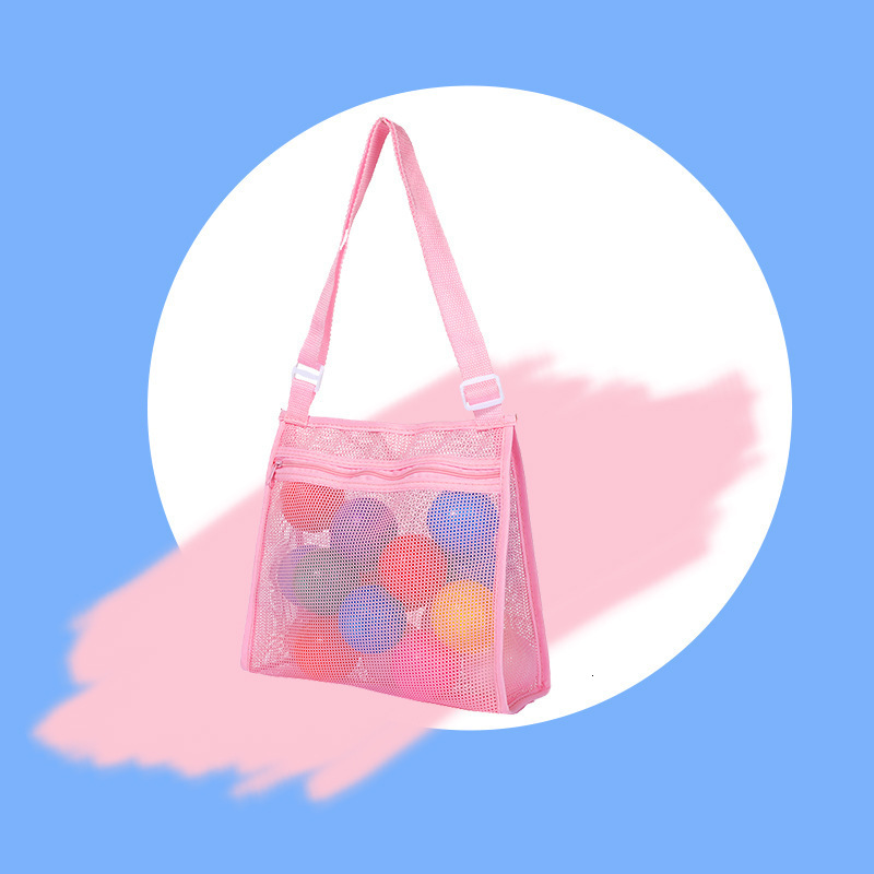Children's Shell Collection Toy Organizer Foldable Beach Mesh Storage Bag