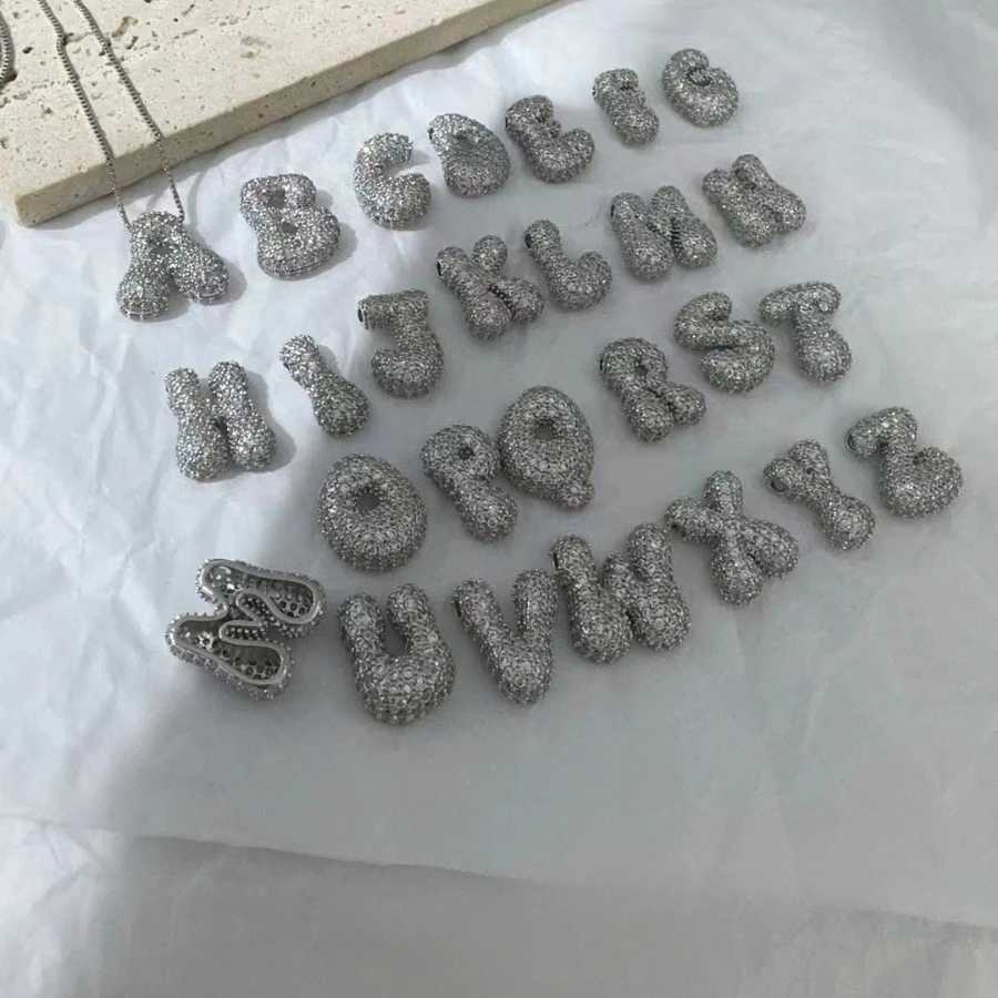 Fashion Hot Selling 26 English Letter Alphabet Cubic Zircon Pendant Adjustable Necklace For Women Exquisite Luxury Charm Jewelry W250618