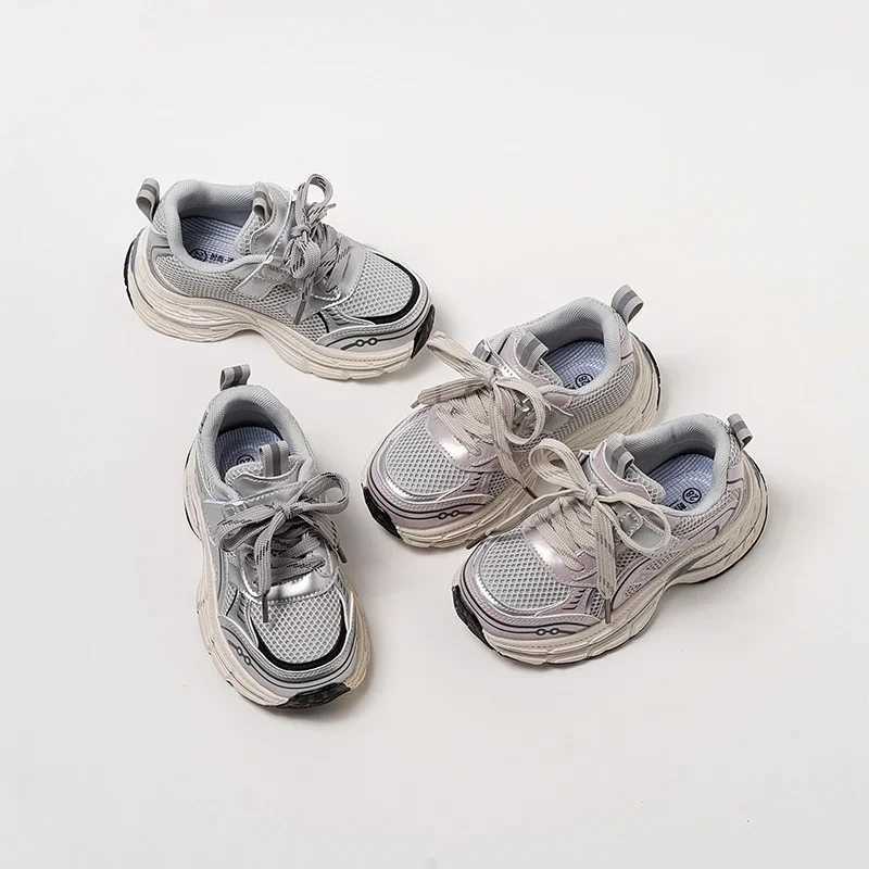 Kids Sneakers for Girls 2025 New Toddlers Fashion Sports Shoes Mesh Breathable Children Causal School Basketball Shoes Hook Loop Z250618