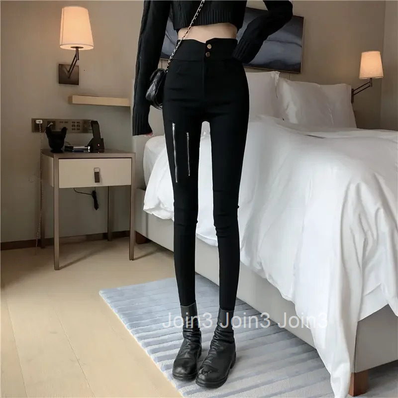 Elastic Female Trousers Long Zipper Harajuku Clothing Aesthetic Chic and Elegant Womens Pants All Medium One Size Xxl New In G