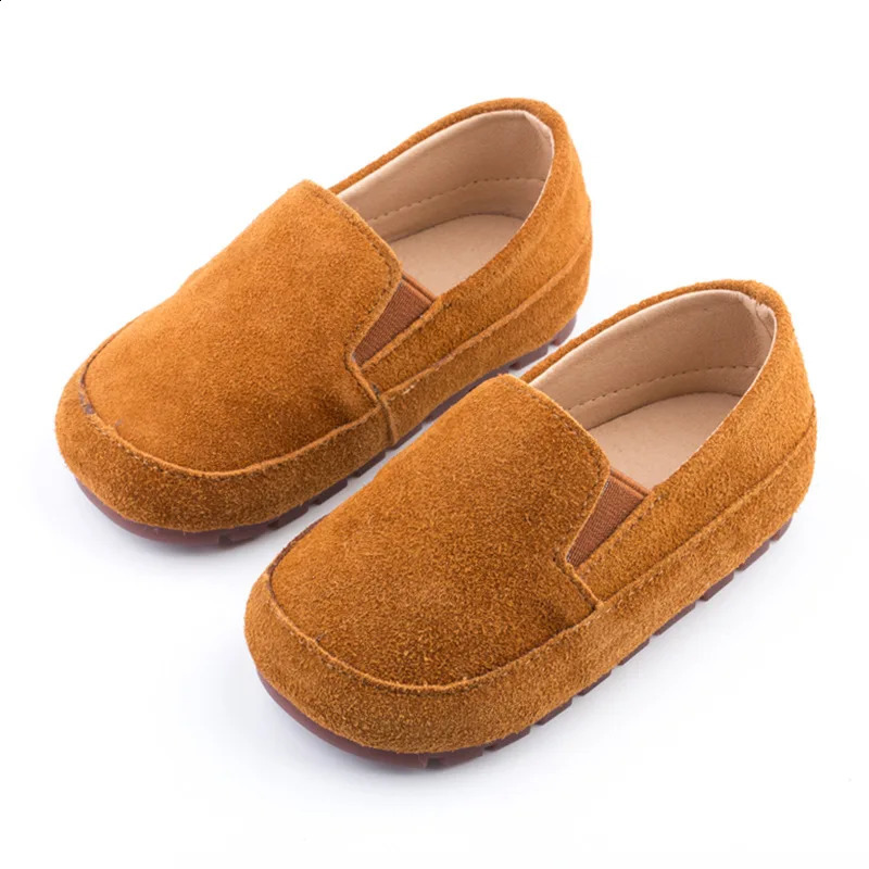 Childrens Moccasin Shoes Boys Korean Style Simple Solid Color Soft Versatile Girls Round-toe Kids Fashion Tassel Slip-on Casual 250617