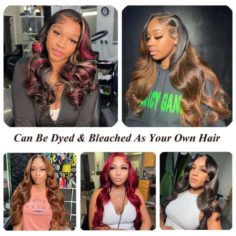 36 38Inch Body Wave Human Hair For Black Women Wear To Go Bleach Knots 4x6 5X5 Lace Closure Glueless Wigs