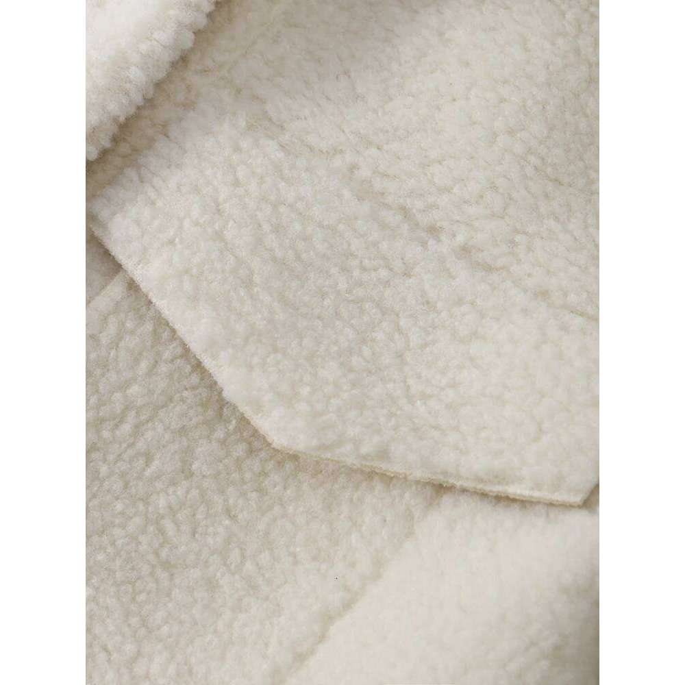 Casual Faux Lamb Wool Short Women Winter Coats 2023 Long Sleeve Turn Down Collar Pocket Autumn Jackets Female Warm Streetwear