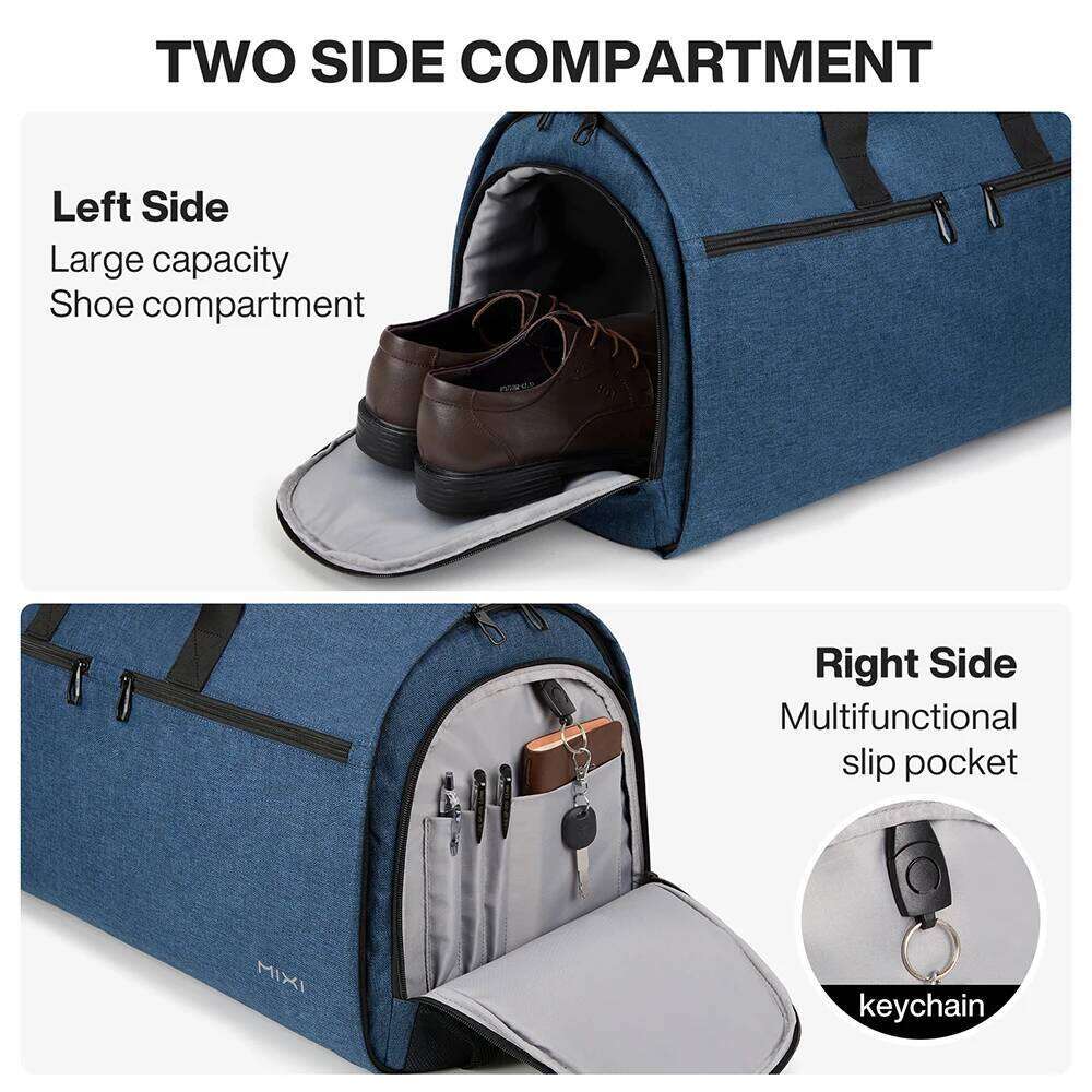 Mixi Multifunctional Convertible Garment Duffel Suit Storage Bag With Shoe Pouch Large Capacity Carry On Lage For Travel