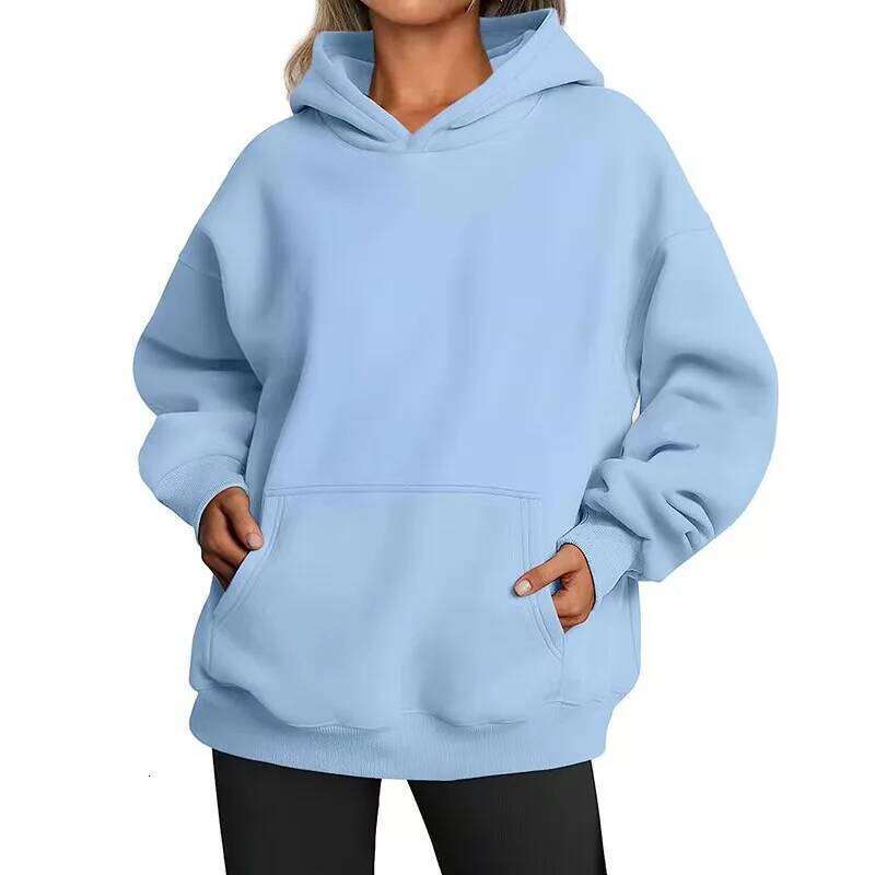 New Casual Men, Warm Fleece Hoodies for Women, Spring and Autumn Sweaters, Oversized Sweatshirts in Various Colors Black Fashion, Top