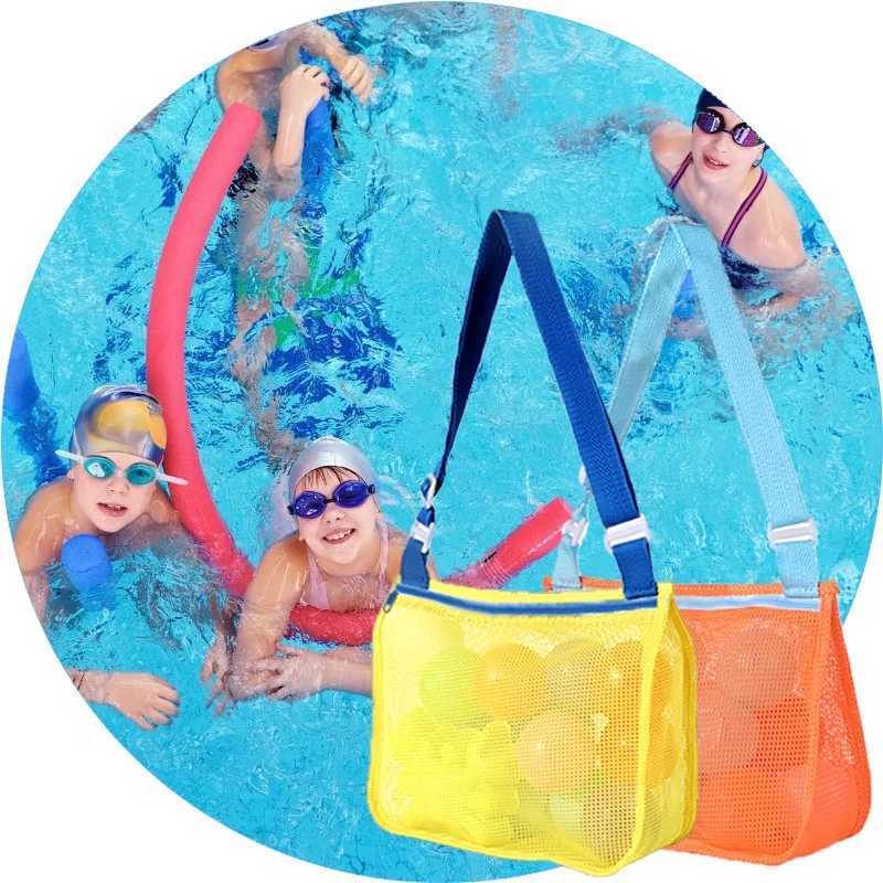 Beach Toy Mesh Bag Kids Shell Storage Bag Beach Toy Seell Bag Mesh Pool Bag Sand Toys Swimming Accessories for Boys and Girls B250618