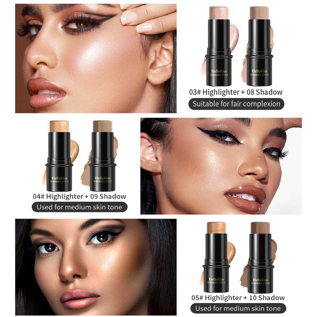 Multifunctional Highlight Shadow Contouring Stick Concealer Face Brightening Multifunctional Blush Stick XJ250618