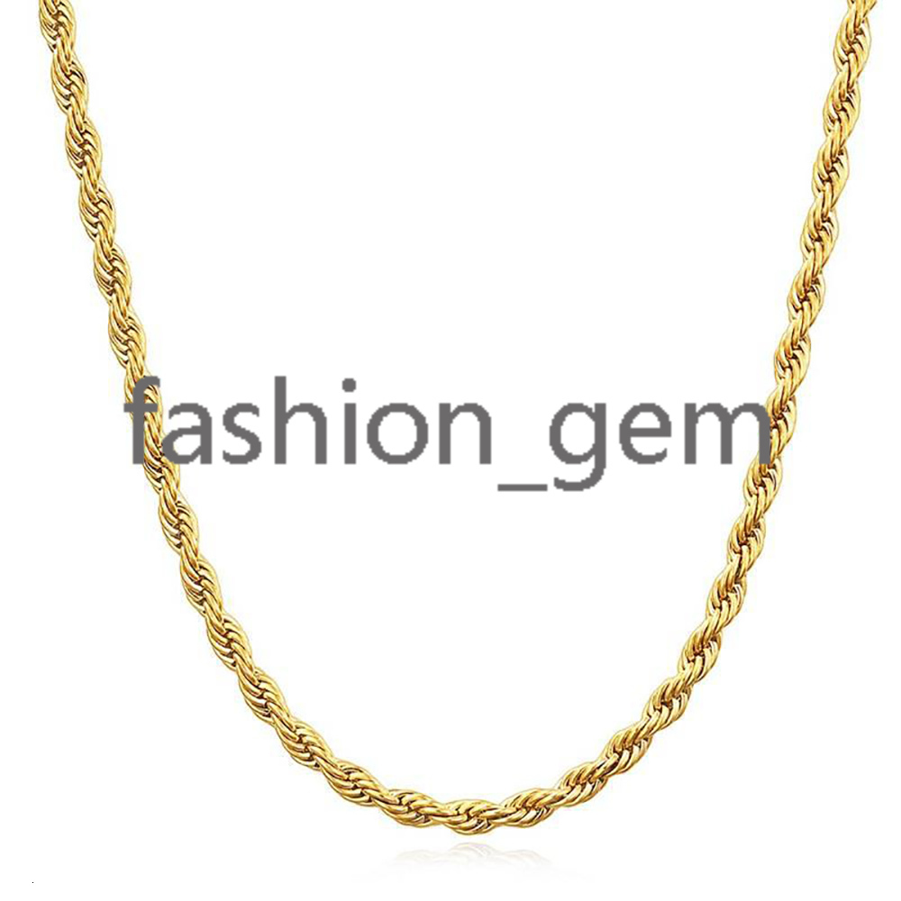 3MM/5mm Men Women Silver Rope Chain Fine Jewelry 925 Sterling Silver Twist Rope Chain Necklace for Gifts