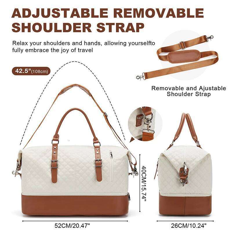Weekender Bags Women Large Overnight Weekend Duffel Carry On Shoulder Tote Canvas Bag For Travel Business Gym