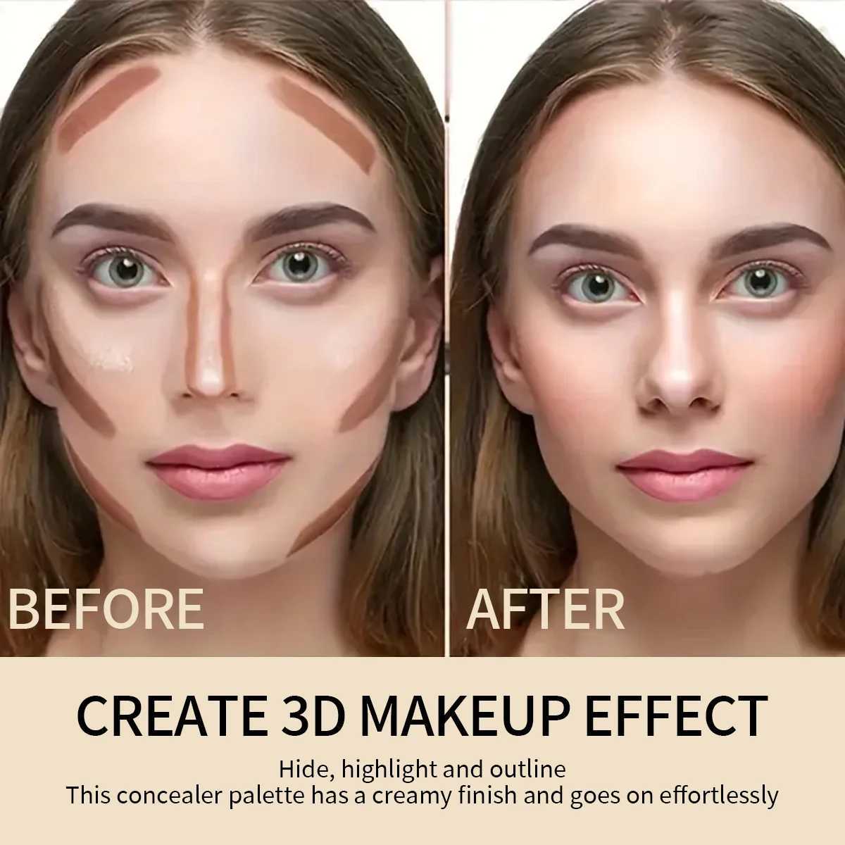 12-color concealer and blush palette Matte and highlight contour makeup rouge paletteXJ250618